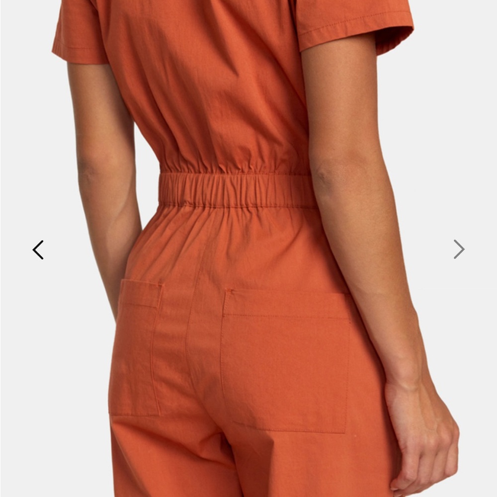 RVCA Recession Women's Orange Jumpsuit - Picture 6 of 9